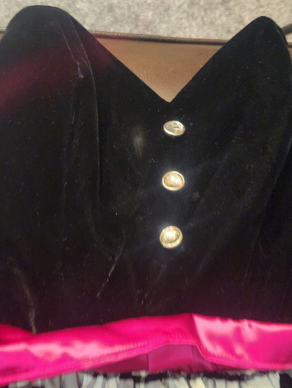 Vintage 80s Positively Ellyn Black Velvet Plaid Party Dress Size 12 Made in USA - Picture 13 of 13